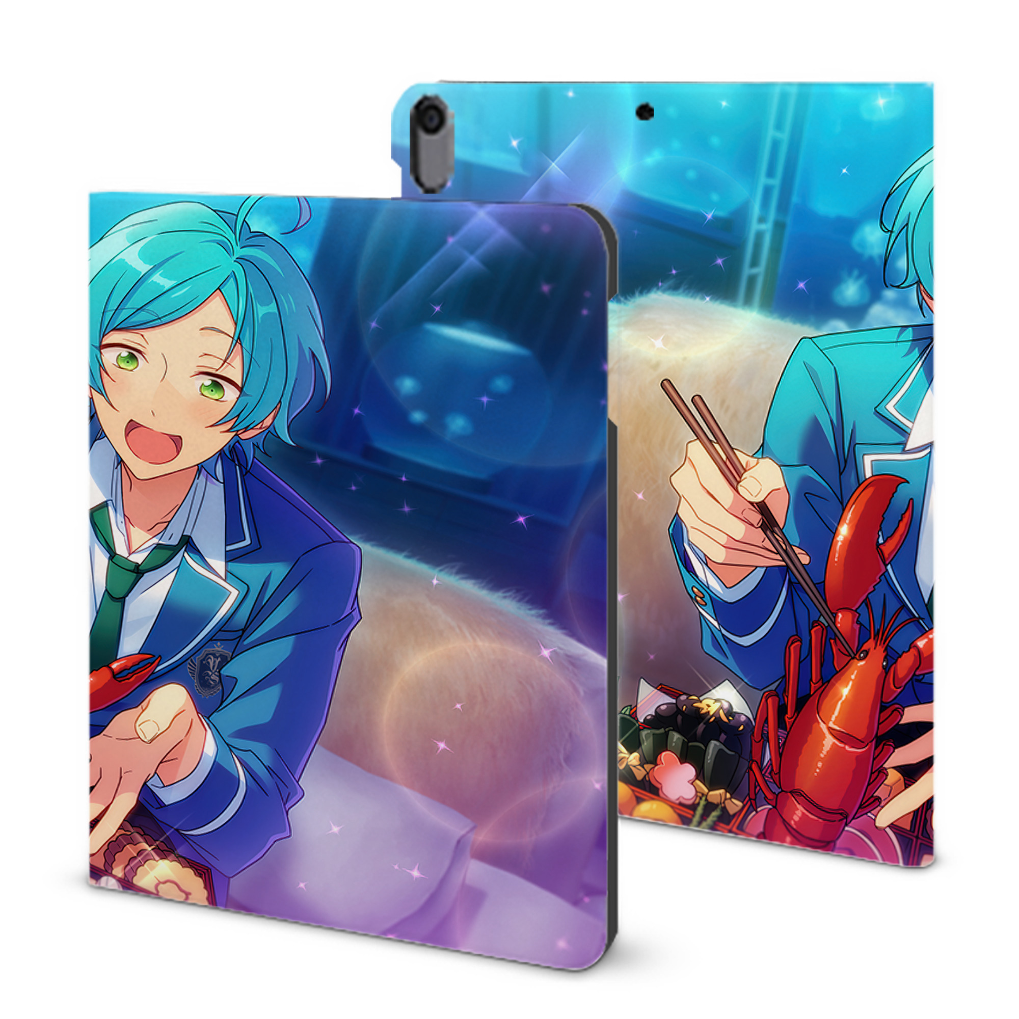 （画像用） あんさんぶるスターズ! Ensemble Stars IPad ケース ブック型 PUレザー TPU 耐衝撃 軽量 薄型 ペン収納なし 全面保護 IPad 各モデル対応